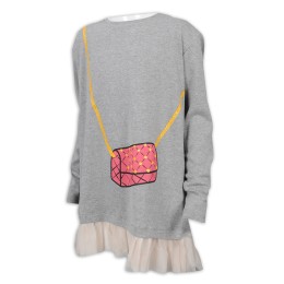 KD076 訂做童裝中長款T恤 蕾絲拼接下擺 33%棉 64%滌 3%氨綸 童裝供應商 KD076 訂做童裝中長款T恤 蕾絲拼接下擺 33%棉 64%滌 3%氨綸 童裝供應商